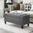 Storage Ottoman, Linen Upholstered Storage Bench With Lift Top And Button Tufted For Living Room-13266113