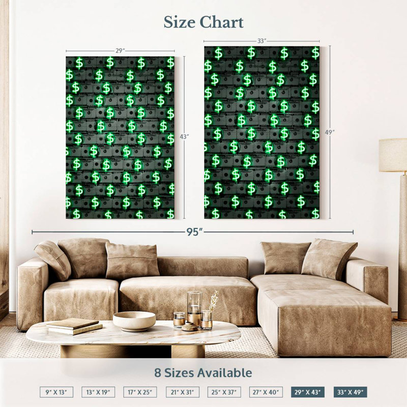 Kerner Money Money Money, 51" H x 34" W