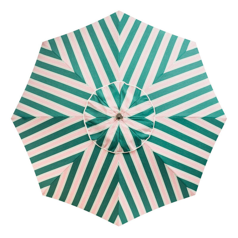 Club 79'' W Umbrella, Pink/Green/White Striped