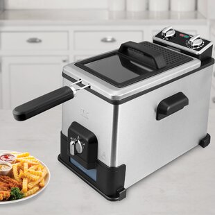 18/10 Sus304 Stainless Steel Deep Fryer With Temperature Control & Gauge,  Oil-saving & Small Space Occupation, Suitable For Home Kitchen And Small  Business