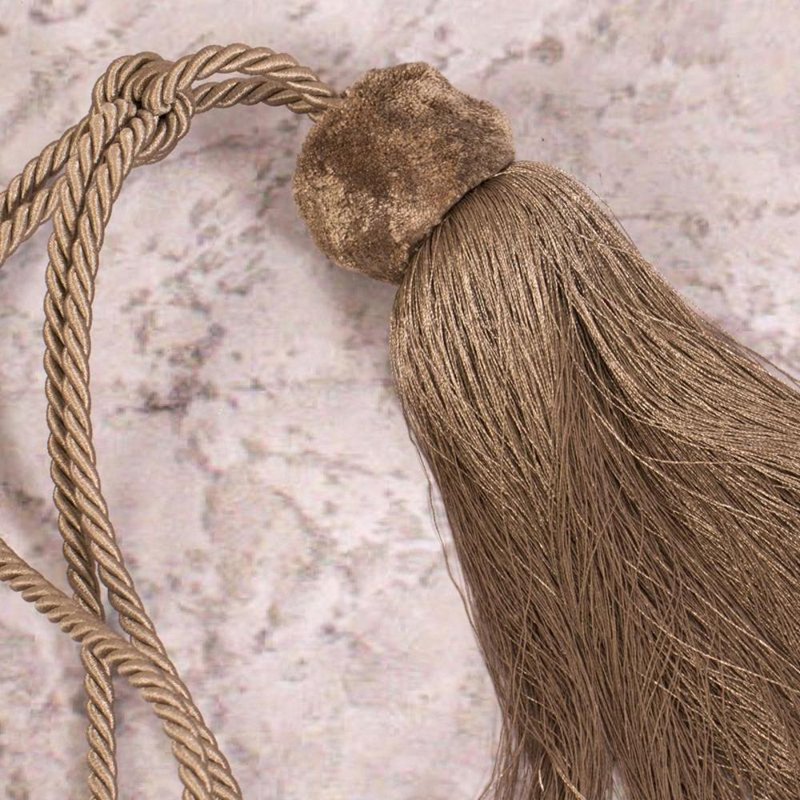 Galento Fabric 10cm Curtain Tieback, Dark Beige