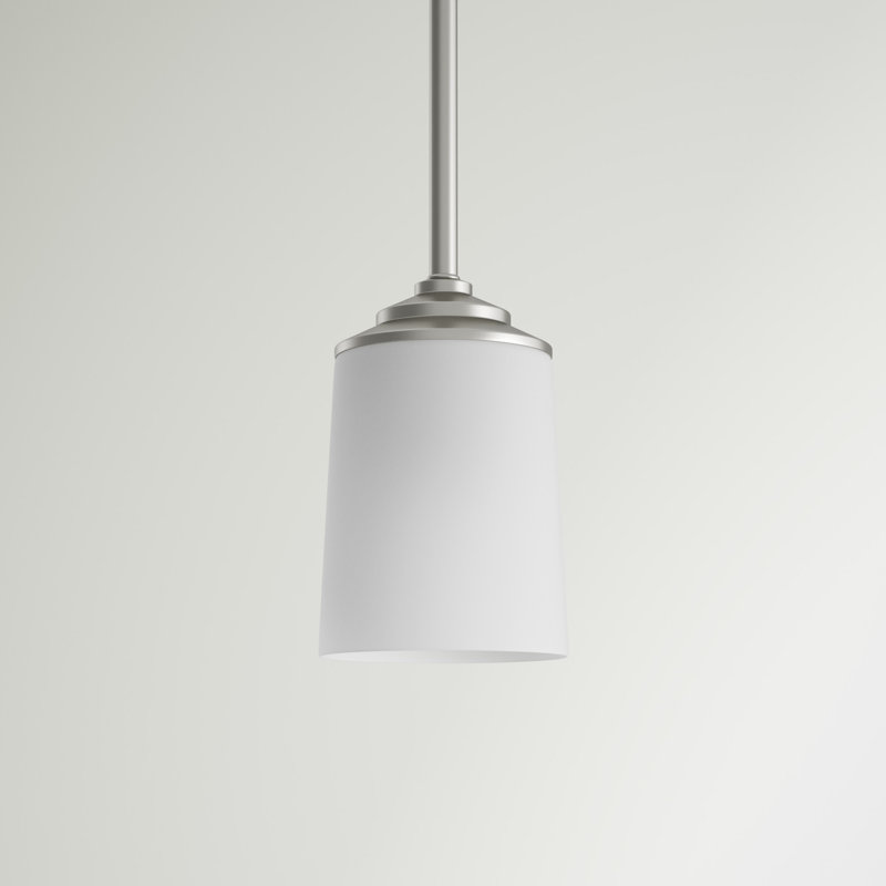Kemal One Light Mini-Pendant from Generation Lighting , Brushed Nickel, Not Energy Star, No