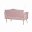 Canapé-lit en velours avec poche de rangement et table d'appoint-107190339