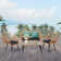 Patio Furniture Set 4-Piece All Weather Wicker Conversation Set With Soft Cushions