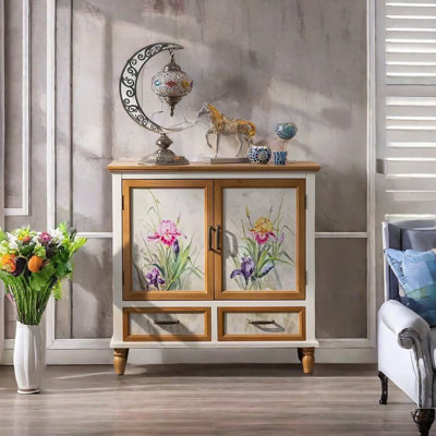 Armoire pastorale peinte
