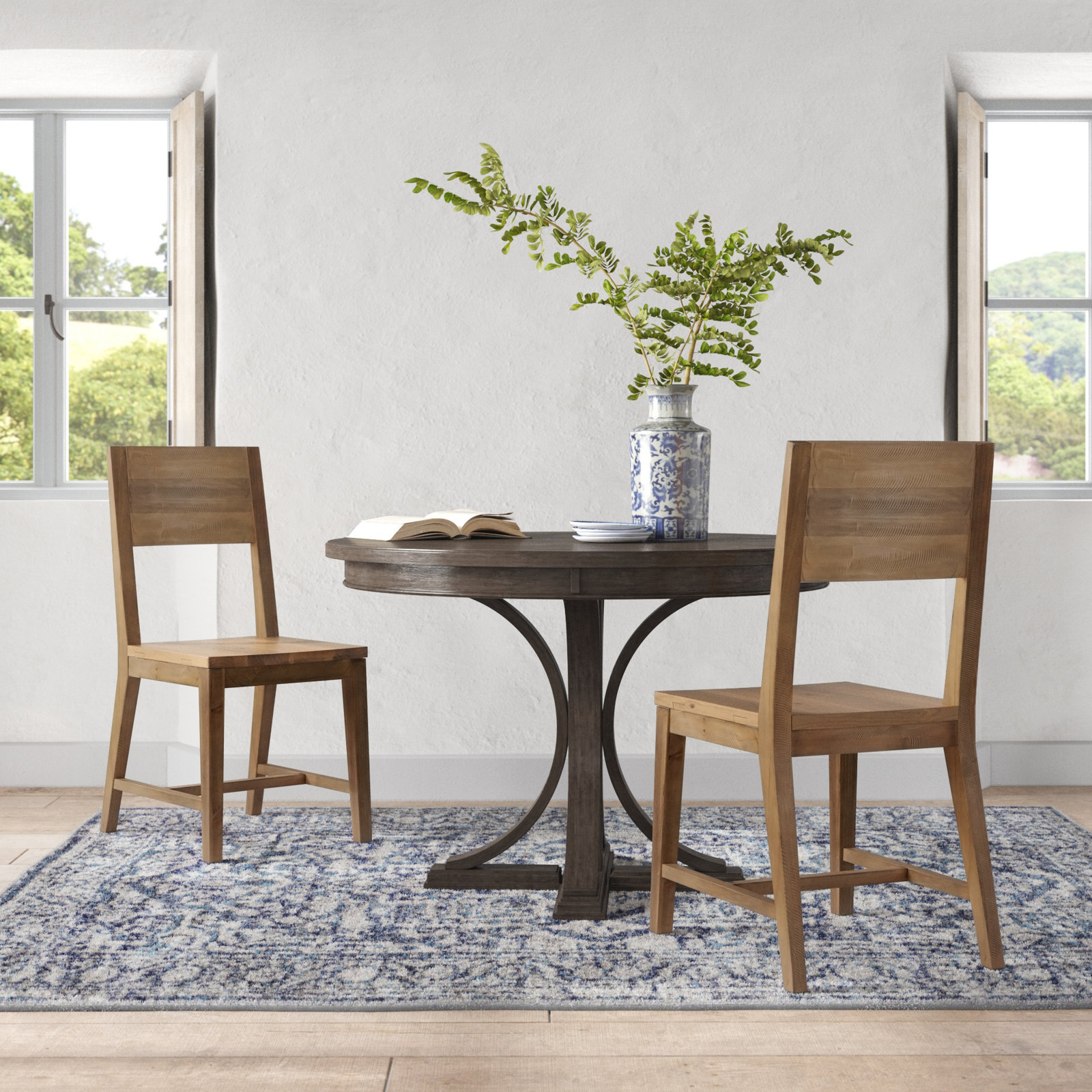 Lafond 8 Piece Solid Wood Dining Set, 18" H x 71" W x 15" D