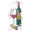 Bottle Of Red Wine Print On Canvas-98694424