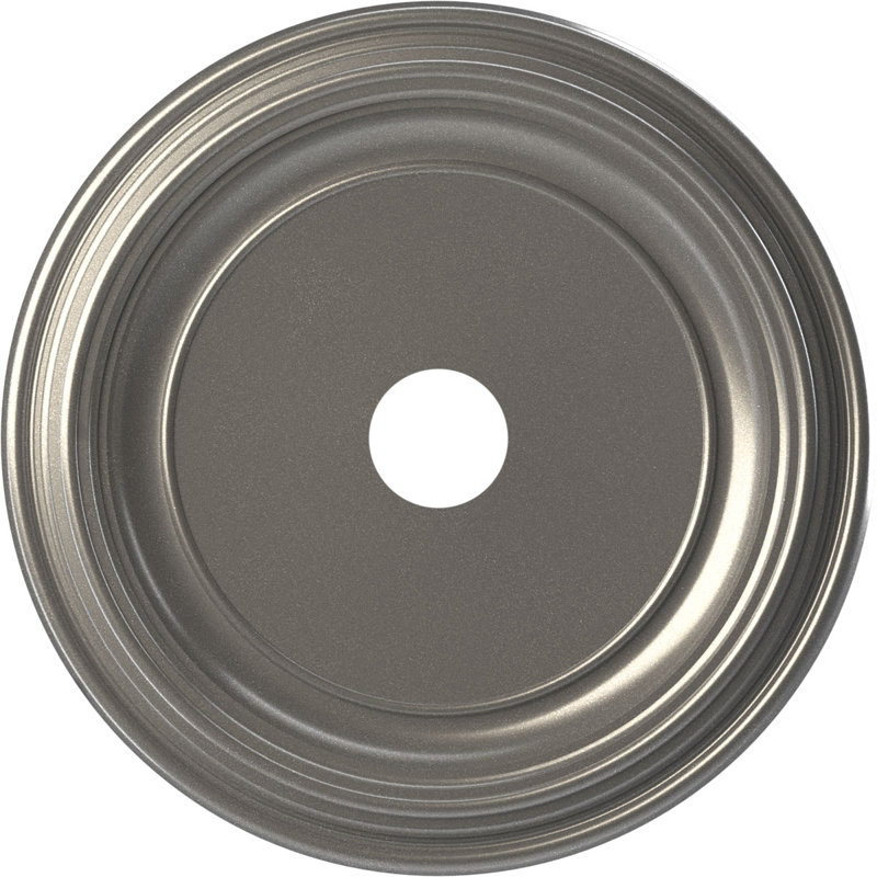 Traditional Traditional Thermoformed PVC Ceiling Medallion, Aged Dark Steel, 22" H x 22" W x 1.5" D