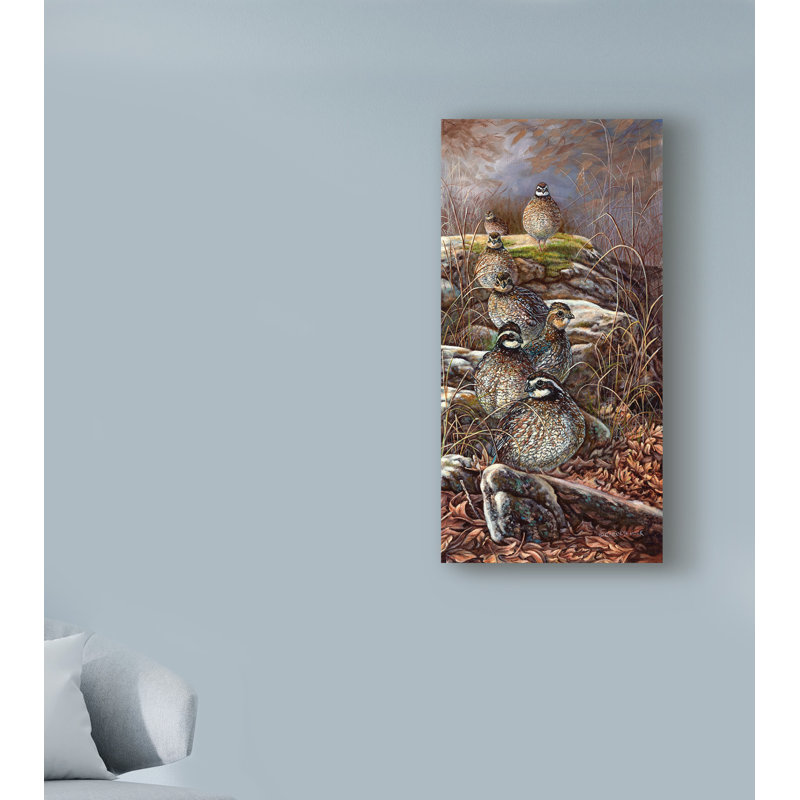 " Quail Trail " by Carolyn Mock, 19" H x 10" W x 2" D