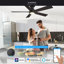 Ventilateur de plafond intelligent avec télécommande, ensemble d'éclairage, fonctionne avec l'assistant Google et Amazon Alexa, raccourci Siri.-372487883-394624704