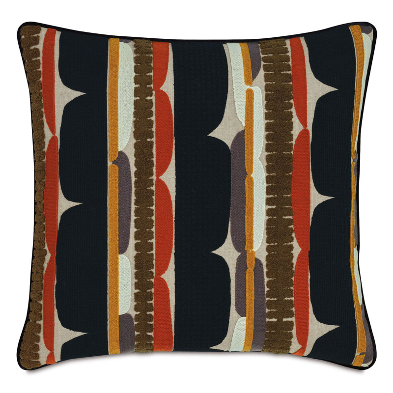 Sol Embroidered Decorative Pillow, Square 24"