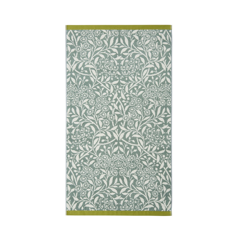 100% Cotton, Bath Towel, Green Floral