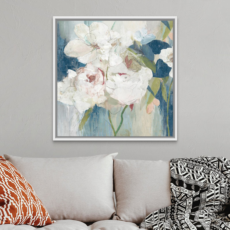 «Gladness» par PI Studio, reproduction d'art sur toile, Cadre flottant blanc, H 38 po x l 38 po x P 1,75 po