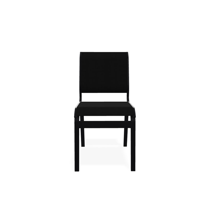 Chaise d'appoint de salle à manger Hiraku, Désert texturé, Noir 5D Sunbrella®