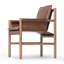 Kellis Leather Upholstered Arm Chair