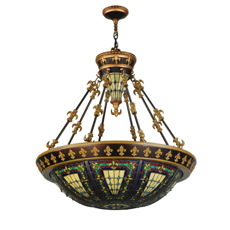 Fleur - de-lis Carousel 6 - Luminaire suspendu unique et 6 lumières