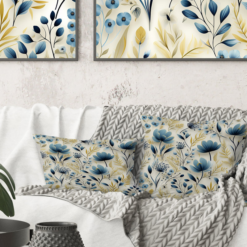 Coussin Natural Plant Fusion II - imprimé de plantes, H 16 po x l 16 po