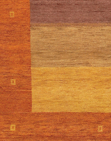 Chelsea Wool Striped Area Rug in Light Tan/Orange, Round 7'9"