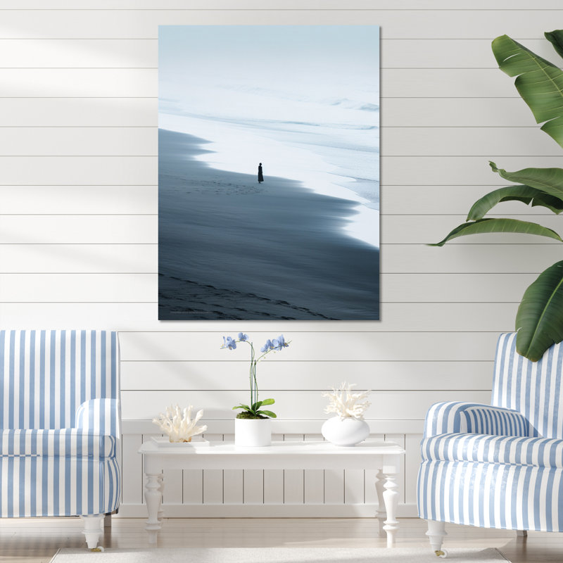 «Beach Photo Seaside Minimalisme VII», reproduction sur toile tendue, H 40 po x l 30 po x P 1,5 po