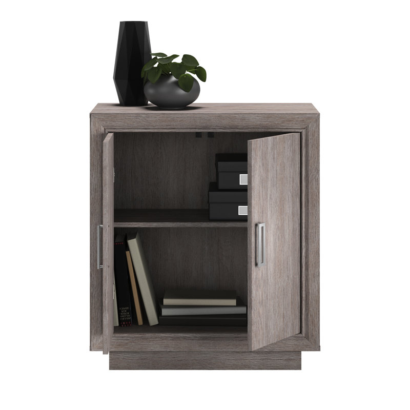 Armoire de rangement fonctionnelle et grise moderne avec étagères dissimulées, et compacte pour tout espace de rangement empilable et facile à assembler