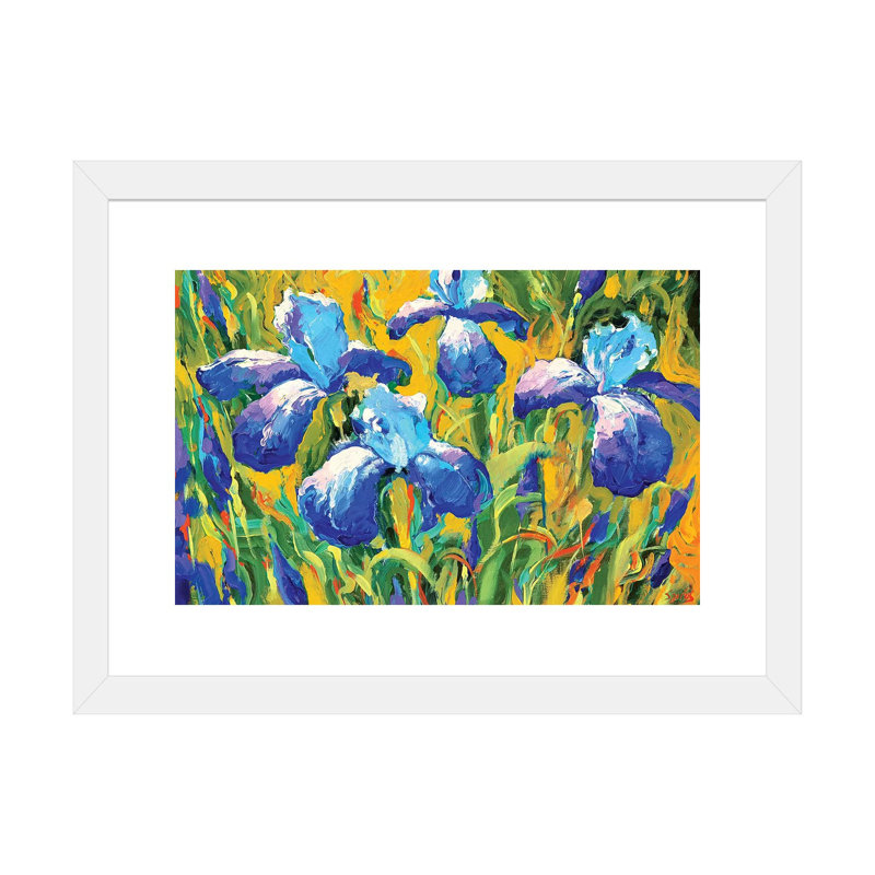 Iris par Dmitry Spiros - reproduction d'art, H 16 po x l 24 po x P 1 po, Papier encadré blanc, Blanc