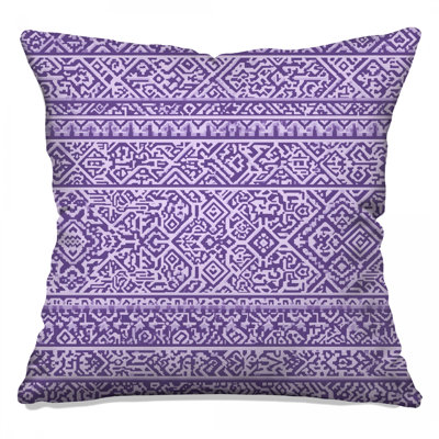 Purple Intricate Mosaic Double Sided Throw Pillows