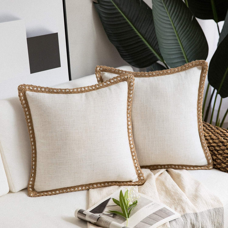 Bolindale Pillow Cover, 24" x 24", Off White