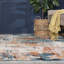 Tapis bleu / rouille / crème Leffingwell-1799761644
