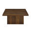Table basse carrée en bois d'ingénierie, pin foncé