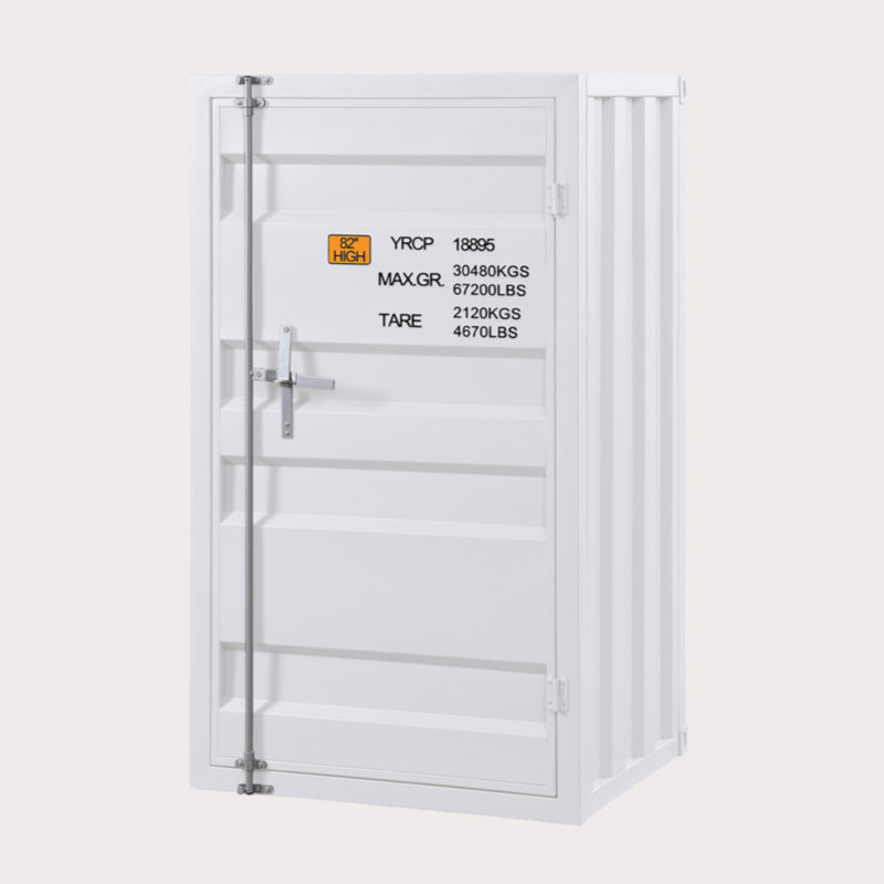 Metal Accent Chest, White