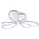 Indoor Dimmable LED Semi-Flush Mount Ceiling Light Fixture with Creative Flower Lampshape