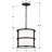 Sidonnie Patrick Flynn For Latitude Run® 3 Light Matte Black Pendant