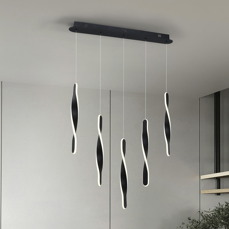 Dayatra 5 - Light LED Novelty Pendant, Matt Black