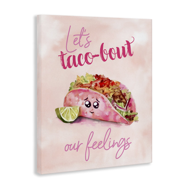 Art mural sur toile Taco-Bout Our Feelings par Ziwei Li, H 20 po x l 16 po