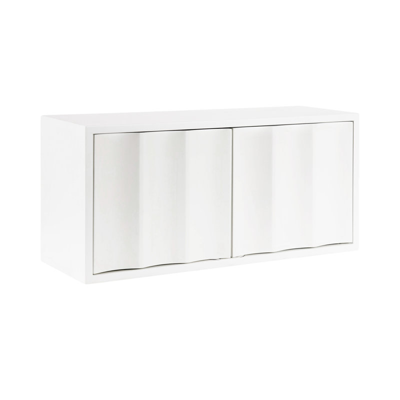 Wooden Wall Cabinet with Push-Close Doors