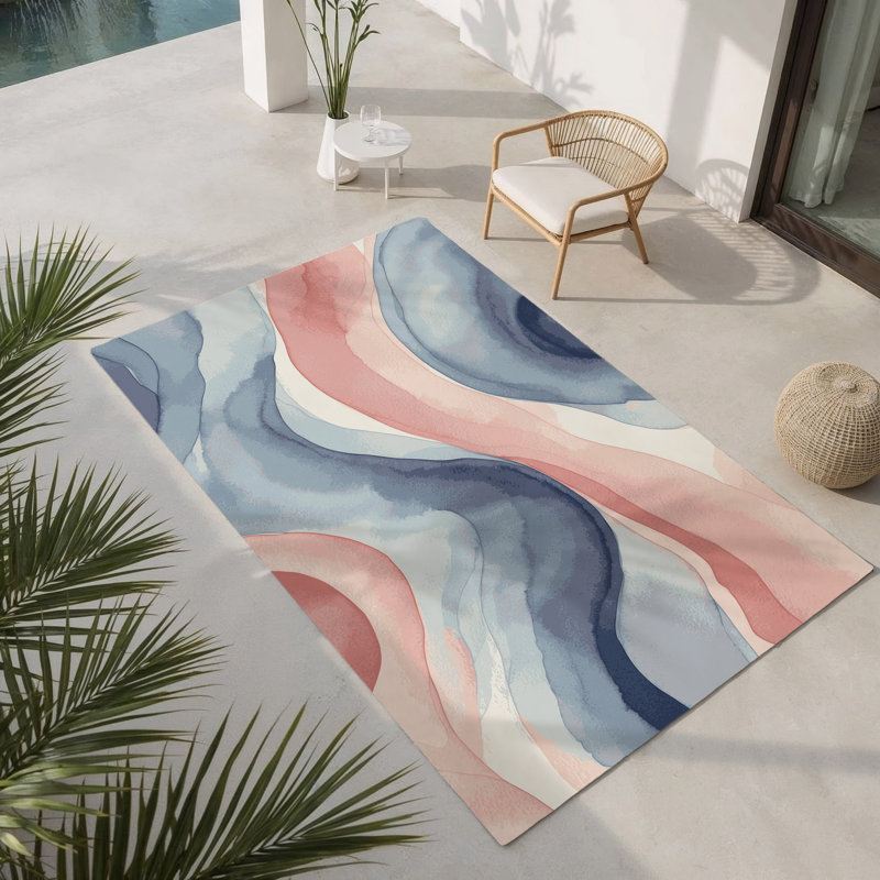 Tapis intérieur et extérieur Blush Aurora, Rectangle 4pi x 6 pi