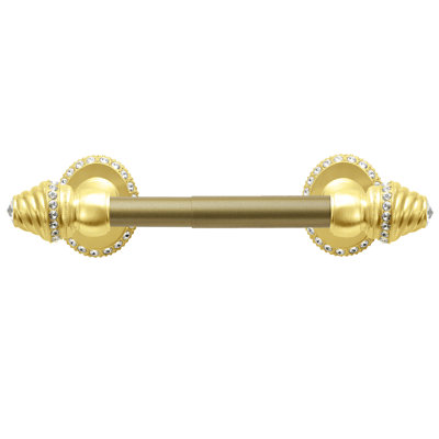 Caché II tissue post {large escutcheon} with Swarovski Clear Crystals  in Gilded Mercury