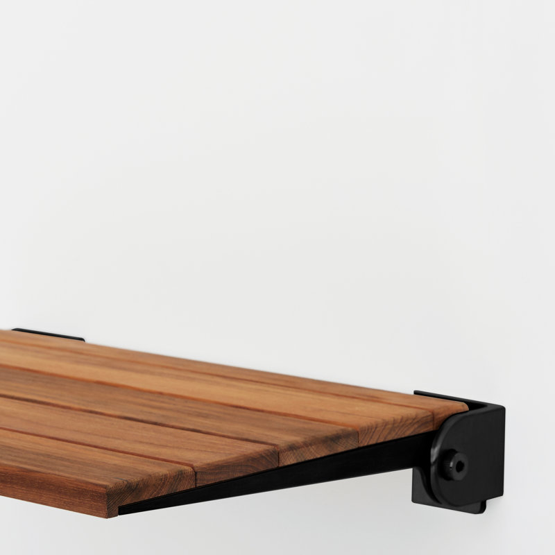 SlimLine Teak Wood Folding Shower Bench Seat