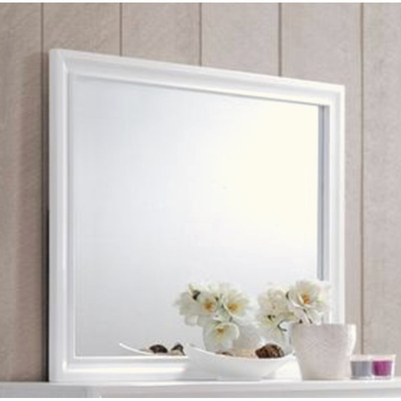Exquis miroir non biseauté avec construction durable pour des espaces élégants, Blanc