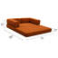 Canapé-lit multifonctionnel à compression, velours côtelé orange, mousse et métal, style moderne pour la maison-1854542083