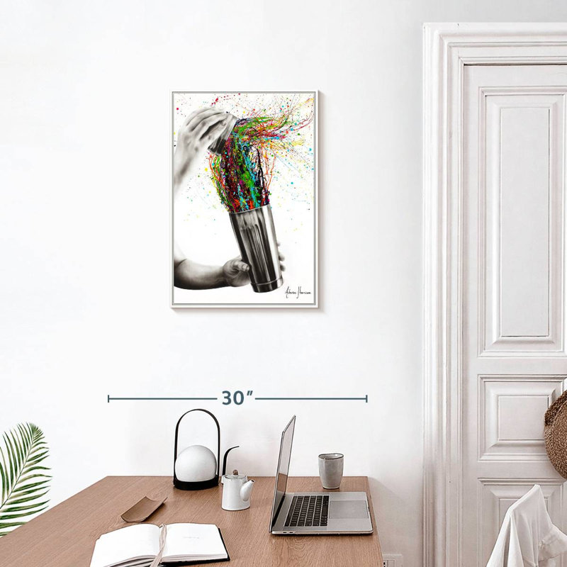 Shake It, 17 po x 25 po, Cadre flottant blanc