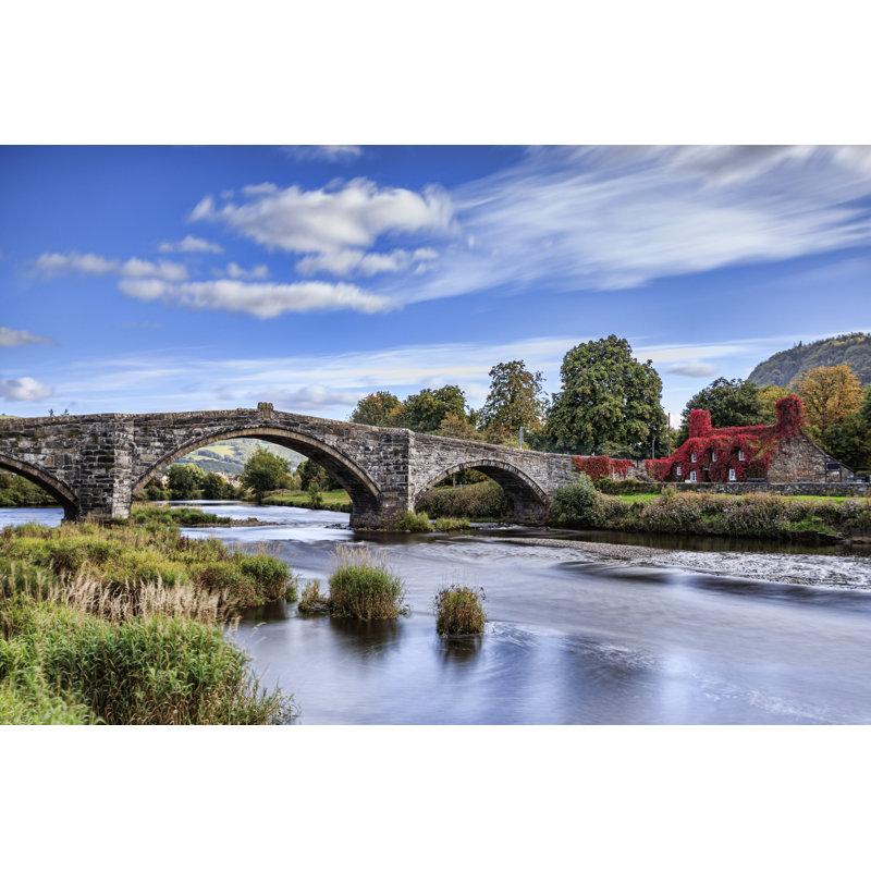 Pont Fawr - Wrapped Canvas Print, 81cm H x 122cm W