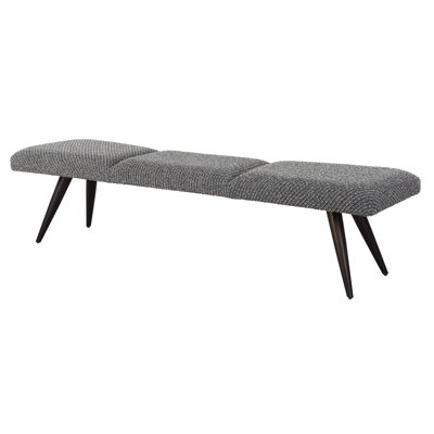 Preslee Charcoal Fabric Bench