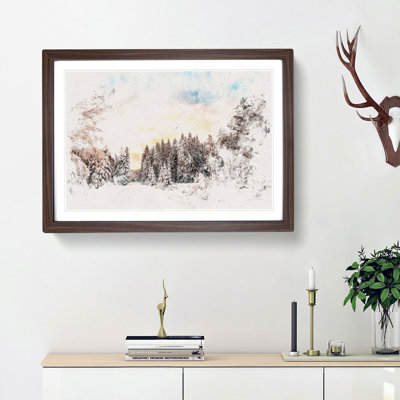 Winter White Forest in Sweden - Framed Print