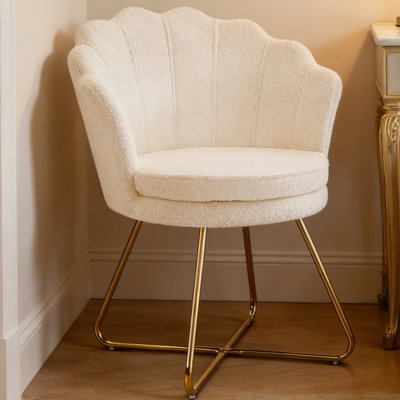 Focht Upholstered Papasan Chair with Gold Metal Legs