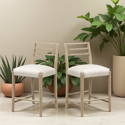COUNTER STOOL WITH LADDER BACK (SET OF 2)