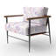 Chaise d'appoint florale - Fauteuil en velours mauve Dream Petals-857415074