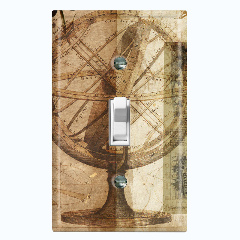 Copper Rust Patina Teal Print 1 - Gang Toggle Light Switch Standard Wall Plate