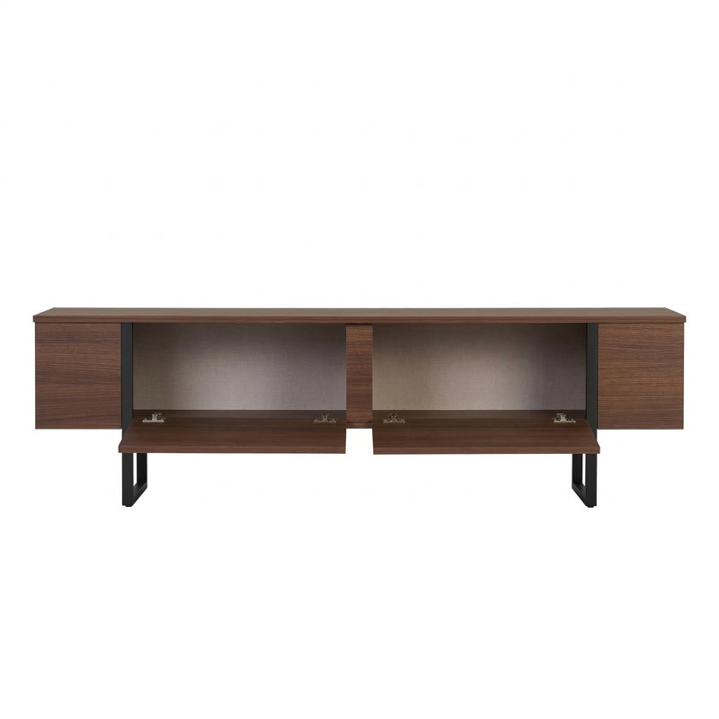 Buffet et meuble télé Elara, Noyer / noir