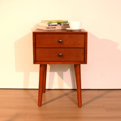 Nightstand With 2-Drawers, Small Side End Table With Storage, Seadrifte